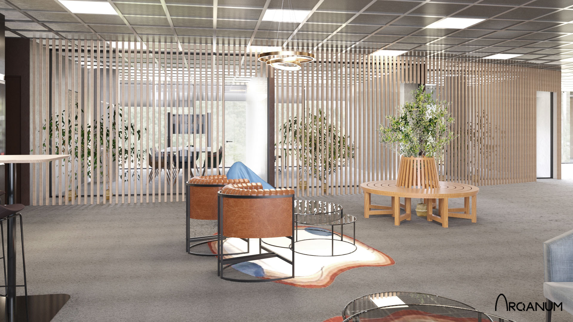 Office in Madrid, lobby